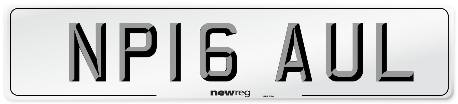 NP16 AUL Number Plate from New Reg